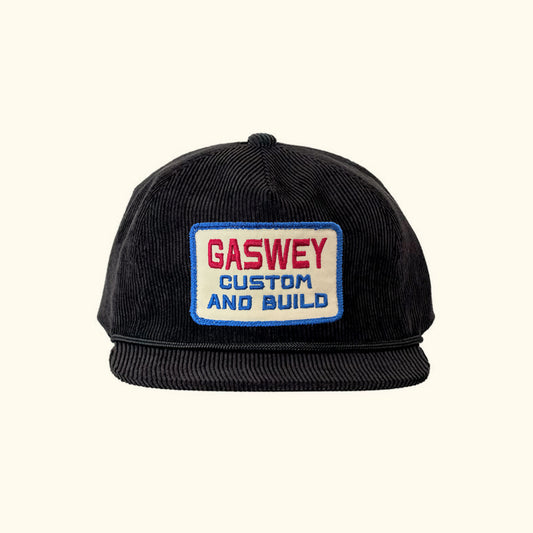 Gorra Snapback de pana negra Gaswey custom