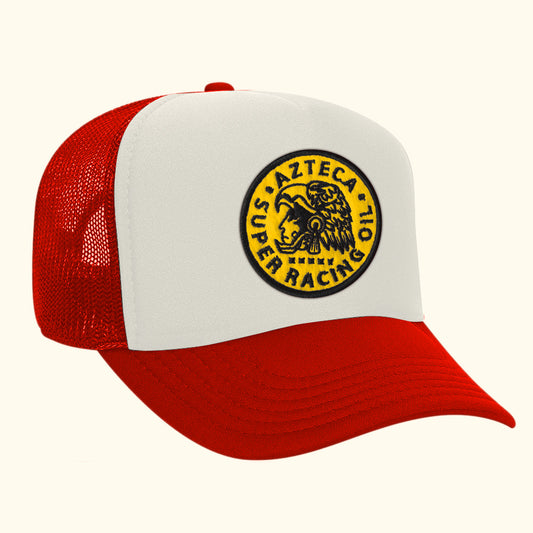 Gorra trucker roja Azteca
