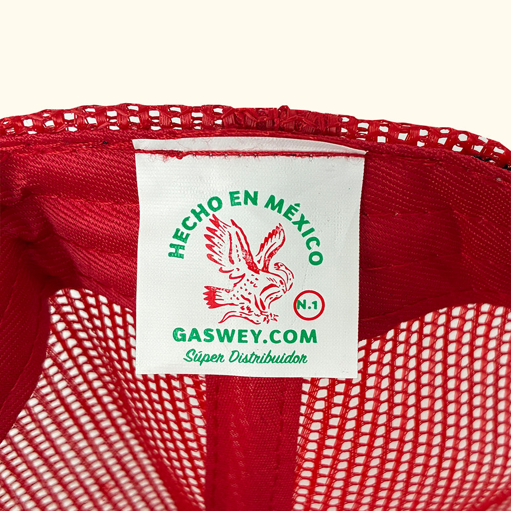 Gorra vintage trucker roja GSW motores