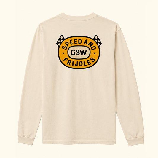 Playera manga larga crema