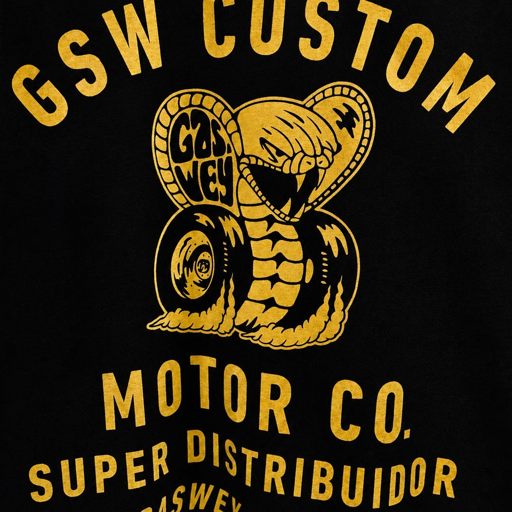 Playera negra Heavy cotton Gaswey Motor Co.