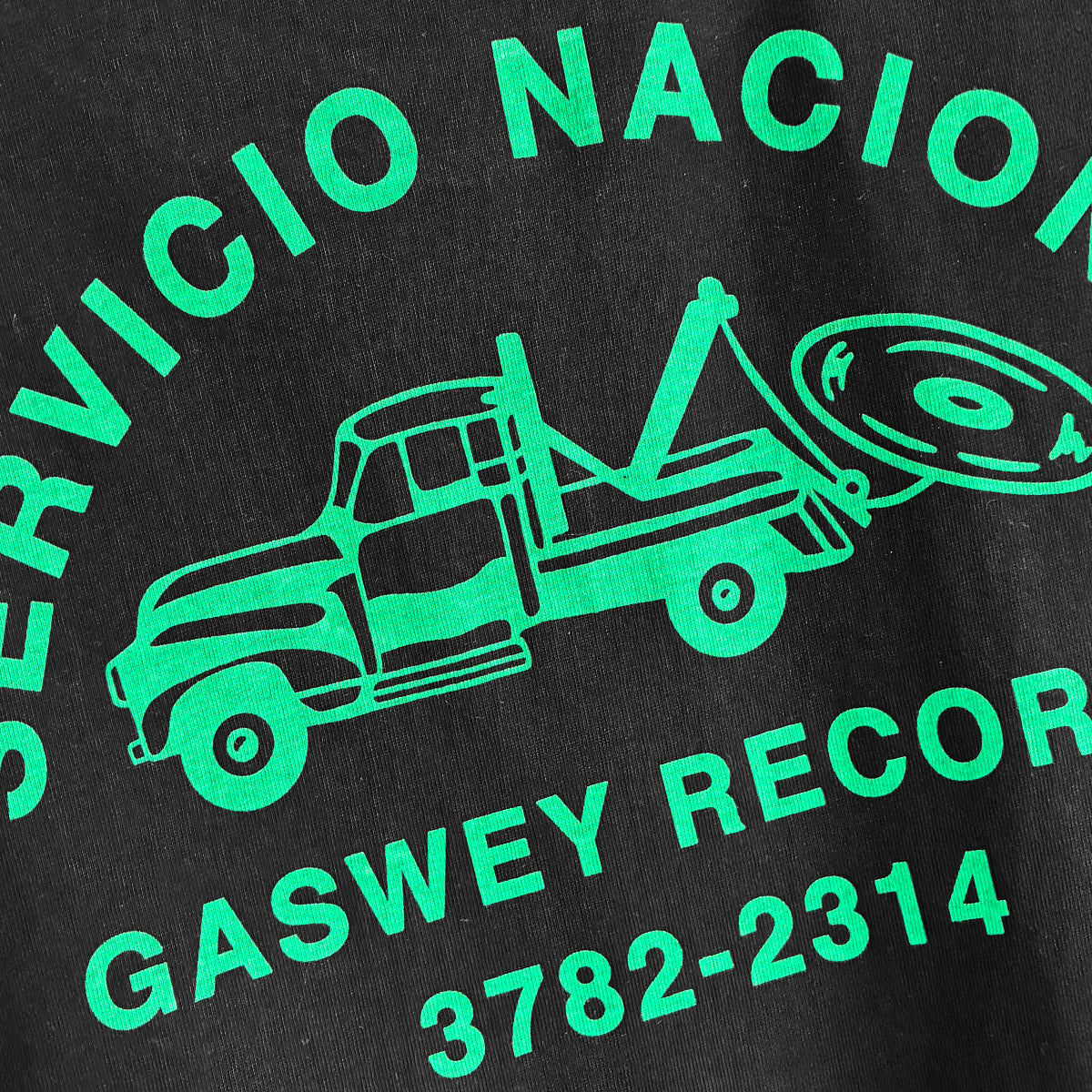 Playera negra Grúa GSW Records
