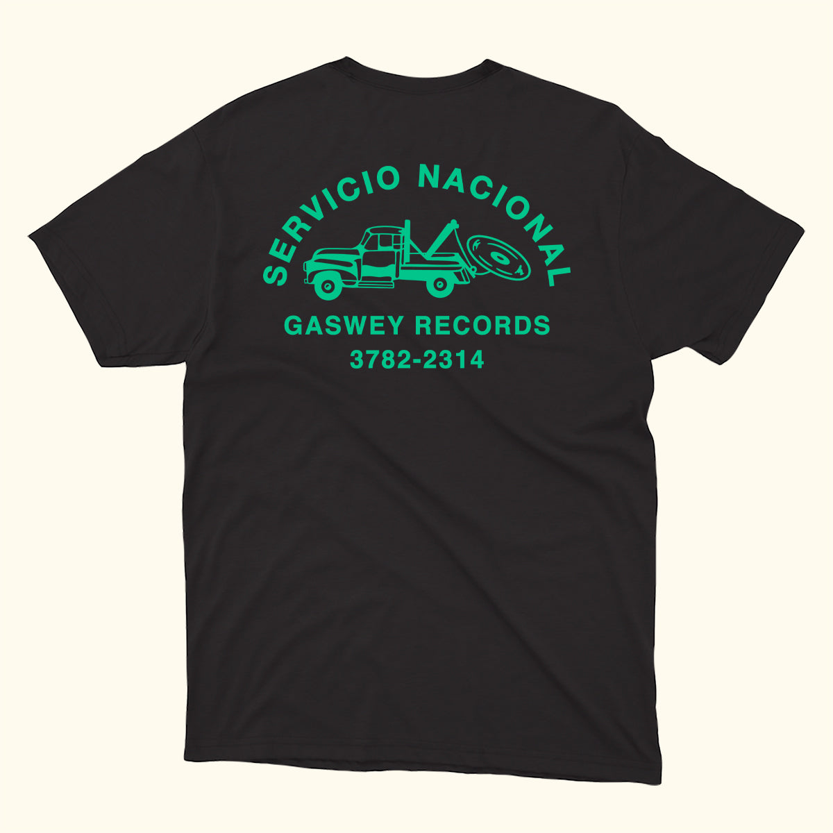 Playera negra Grúa GSW Records
