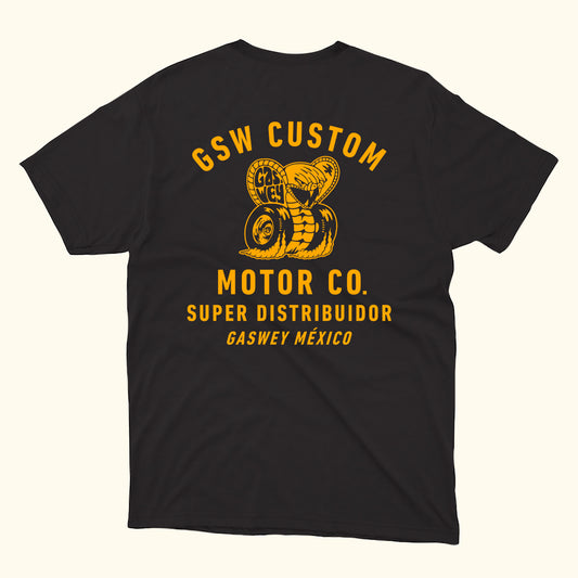 Playera negra Heavy cotton Gaswey Motor Co.
