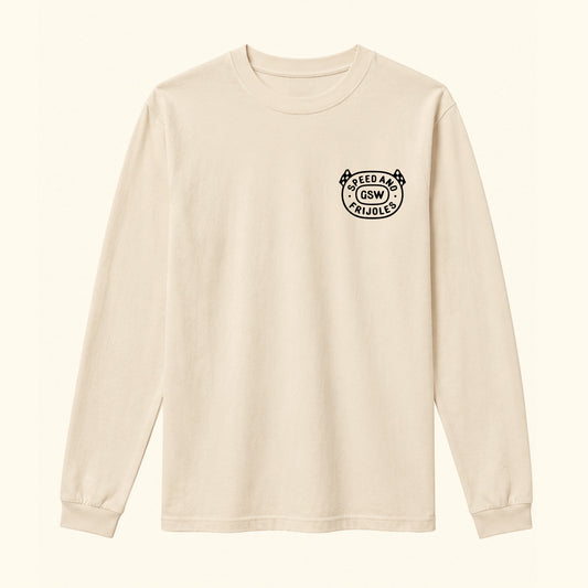 Playera manga larga crema