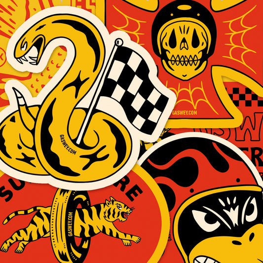 Combo stickers GSW súper (6 stickers)