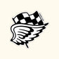 Sticker Ala racing flag