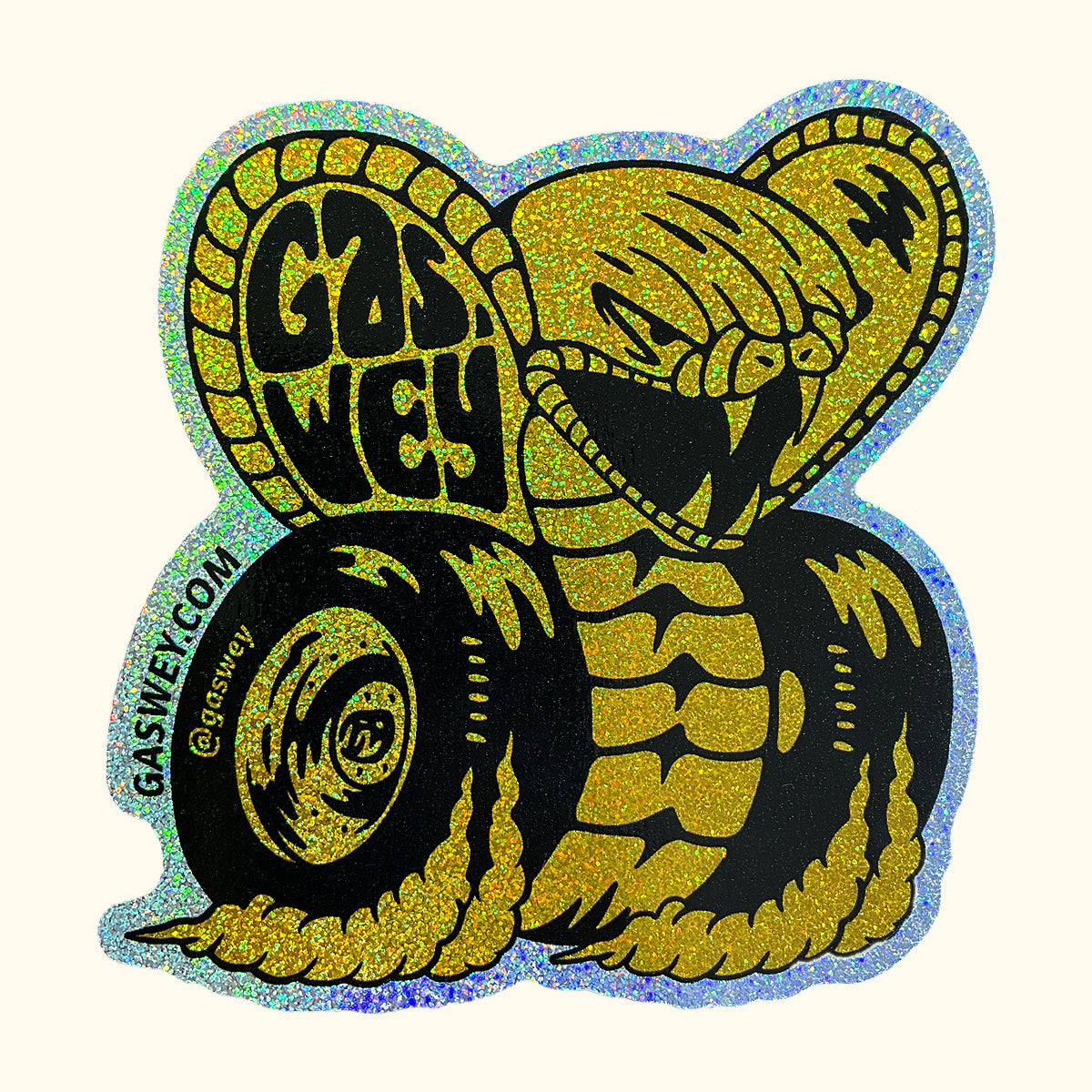 Sticker Gaswey cobra glitter